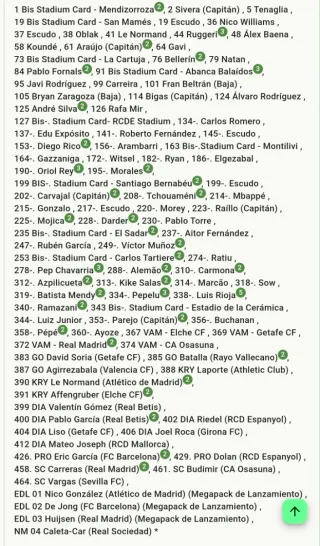 98 Cromos Adrenalyn XL sin repetir