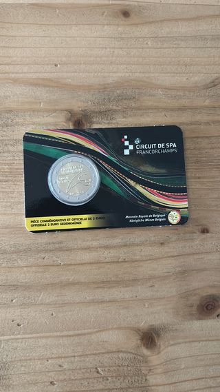 Moneda 2 Euros Circuito Spa Francorchamps Bélgica