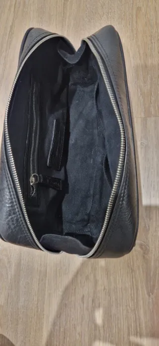 Neceser Piel Massimo Dutti Negro