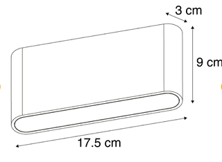 Aplique exterior led blanco
