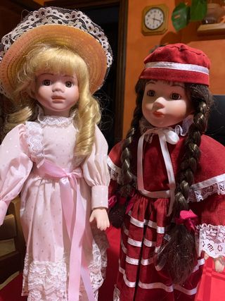 Coppia bamboline porcellana