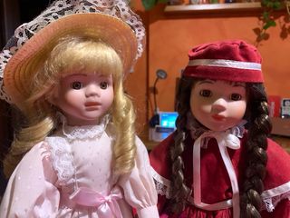 Coppia bamboline porcellana