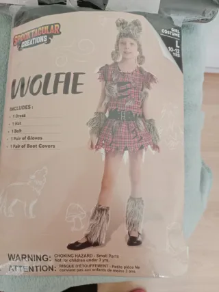 Disfraz Lobo Niña Talla L (10-12 años)