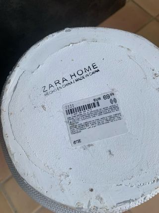 Jarrón Grande Zara Home Cerámica Beige/Gris