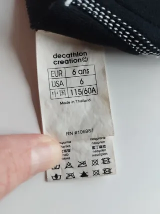 Neopreno infantil 3 años