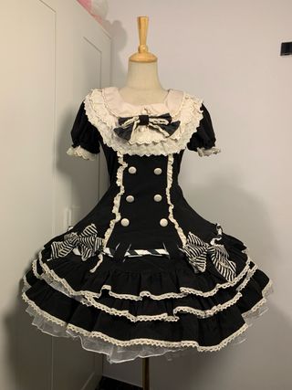Vestito Sweet Lolita nero e bianco