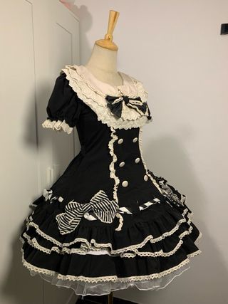 Vestito Sweet Lolita nero e bianco