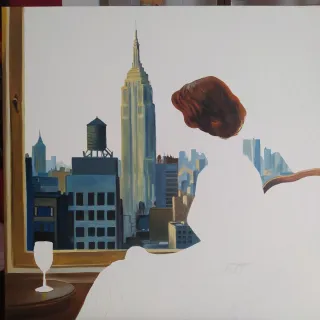 Quadro dipinto a mano arte moderna New York