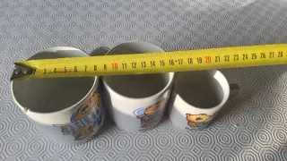 Set 3 Tazas vintage. Osos Familia.