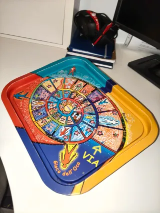 Vassoio metallo vintage Gioco dell'Oca