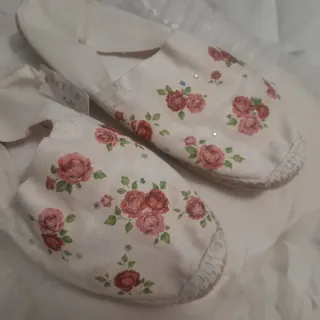 Zapatillas de esparto con flores