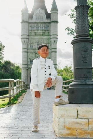 Traje de Comunión Beige/Blanco