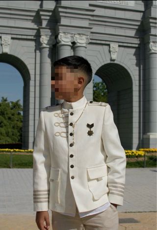 Traje de Comunión Beige/Blanco