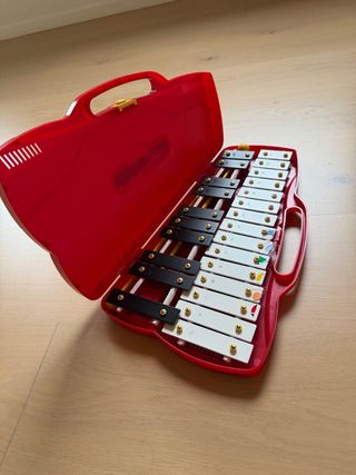 Xilófono Infantil Rojo con Estuche