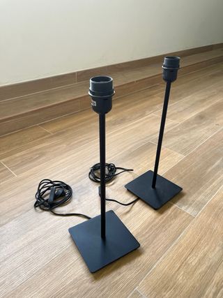 2 Bases de Lámpara Negras 15x15