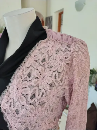 Bolero encaje rosa Mango Talla XS