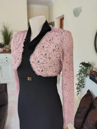 Bolero encaje rosa Mango Talla XS
