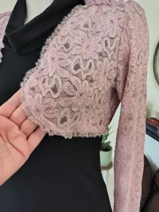 Bolero encaje rosa Mango Talla XS