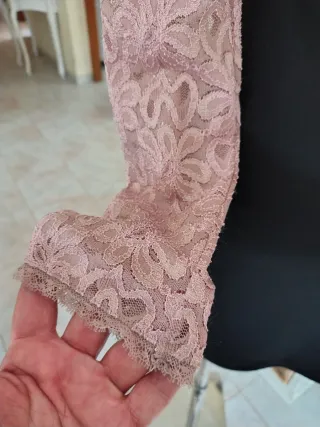 Bolero encaje rosa Mango Talla XS