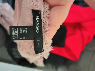 Bolero encaje rosa Mango Talla XS