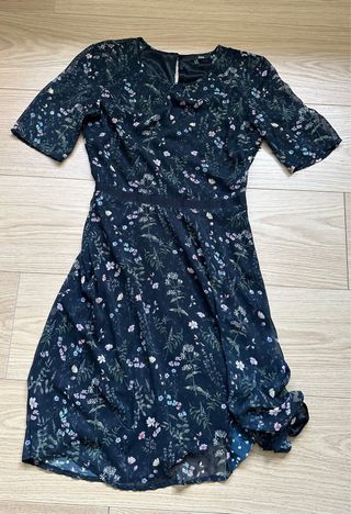 Vestido midi Etam floral negro Talla S