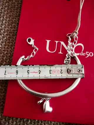 Pulsera UNOde50 Corazón Plata y cristal Svaroski