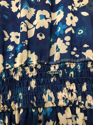 Vestido Salsa floral azul talla S