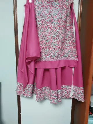 Traje de casera largo estampado floral