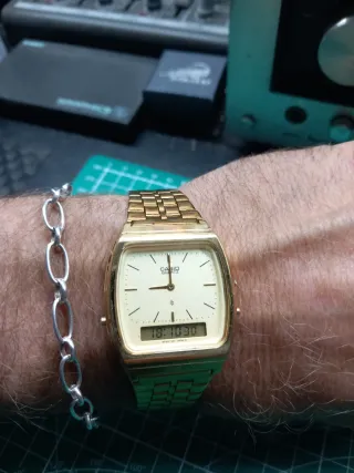 Reloj Casio 309 AQ-342G Japan. Analógico-Digital.