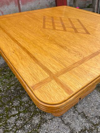 Mesa comedor vintage mimbre