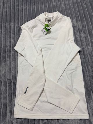 Mono de esquí WEDZE rojo Casco blanco  Gafas