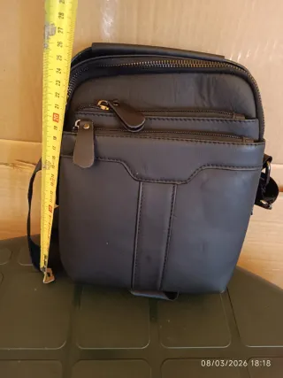 Borsa a tracolla da uomo nero media