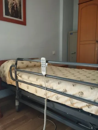 Cama eléctrica articulada 90x190 con carro