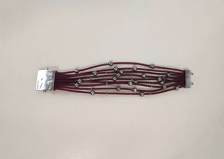 Pulsera Ciclón Piel y Plata