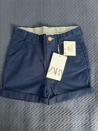 Pantalón corto niño Zara azul