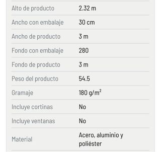 Estructura de pérgola metálica 3x3