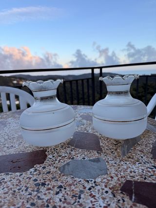 Tulipas de cristal para lámpara x 2