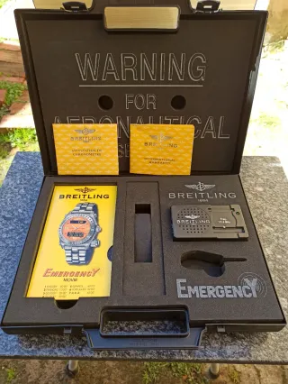 🇨🇭ESTUCHE RELOJ BREITLING 1884 EMERGENCY🇨🇭