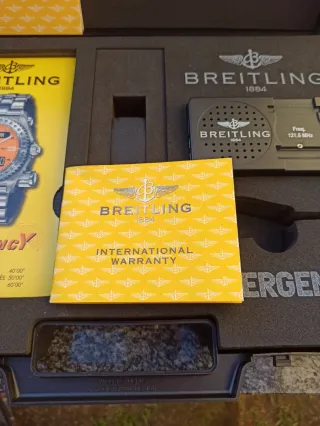🇨🇭ESTUCHE RELOJ BREITLING 1884 EMERGENCY🇨🇭