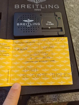 🇨🇭ESTUCHE RELOJ BREITLING 1884 EMERGENCY🇨🇭