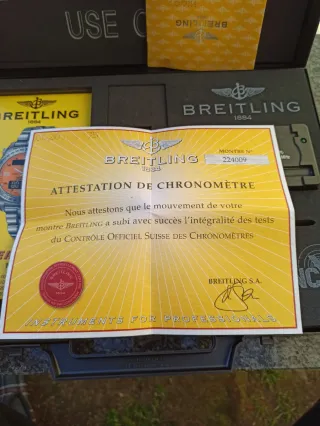 🇨🇭ESTUCHE RELOJ BREITLING 1884 EMERGENCY🇨🇭