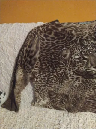 Maglia vintage stampa leopardo