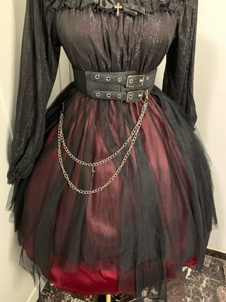 Abito Gotico Lolita Nero Rosso
