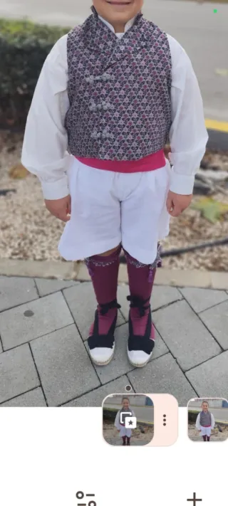 traje de Saragüell niño