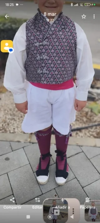 traje de Saragüell niño