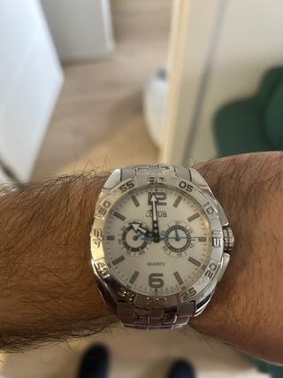 Reloj Lotus Hombre Plata y Blanco