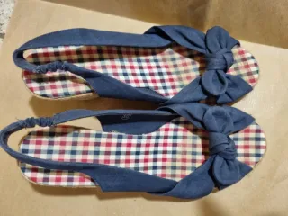 Espadrillas con fiocco blu