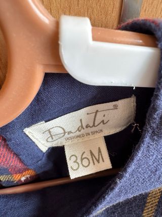 Vestido Dadati niña 36m cuadros