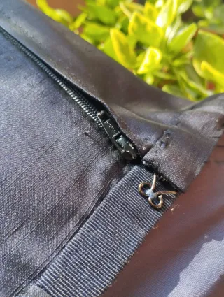 Gonna Seta Vintage Blu Notte Taglia Unica