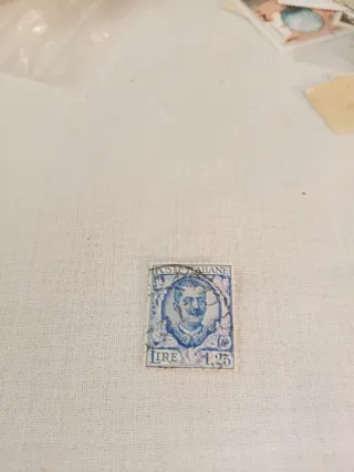 Francobollo Italiano 1,25 Lire